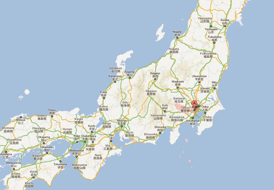 map of tokyo japan